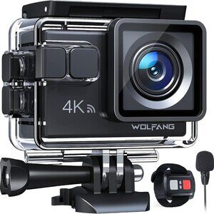 New WOLFANG GA100 Action Camera 4K 20MP Waterproof